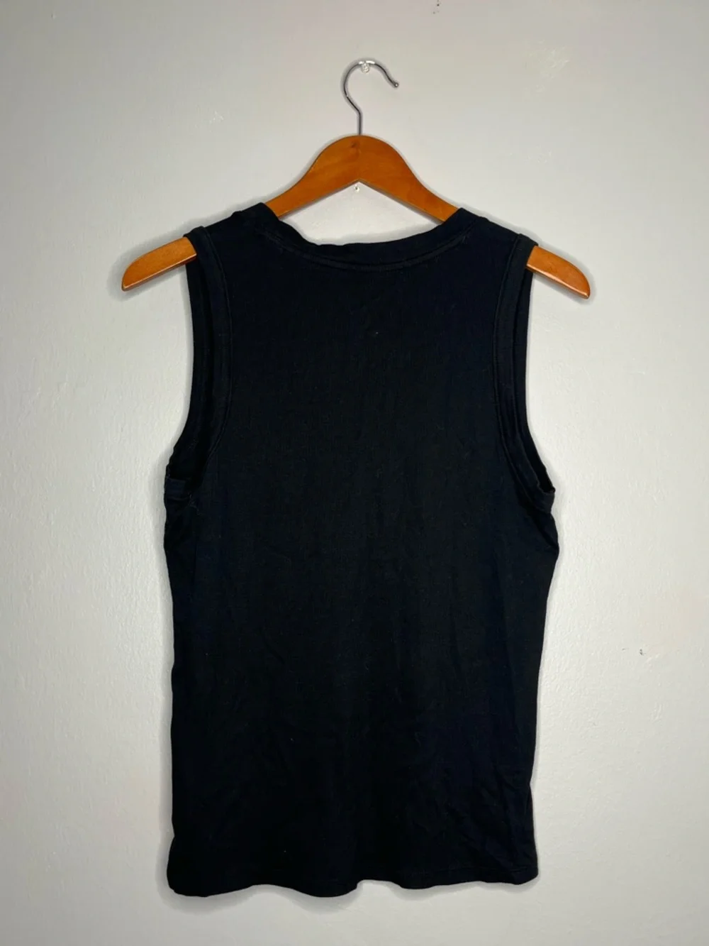 A New Day Black Ribbed Scoop Neck Ringer Tank Top - Picture 2 of 5